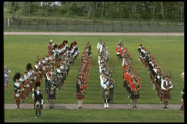 731010 Scottish Bands At Gathering Of Clans, Nova Scotia A4 Photo Print