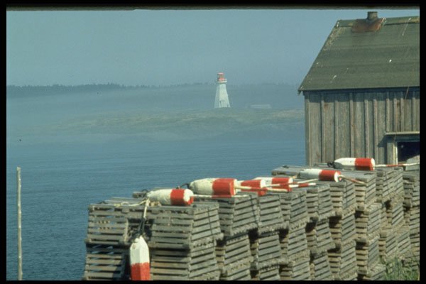 731025 Fog Light, Brier Island, Nova Scotia A4 Photo Print
