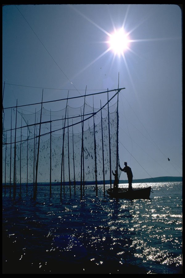 731035 Tending Fish Wire At Sundown, Bay Of Fundy A4 Photo Print
