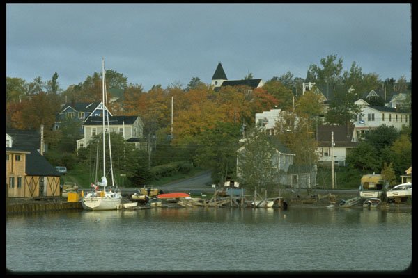 731039 Tiny Village Of Baddeck, Cape Breton, Nova Scotia A4 Photo Print
