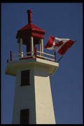 731076 Model Of Canadian Lighthouse, Nova Scotia A4 Photo Print