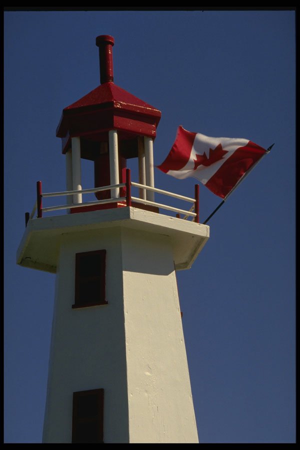 731076 Model Of Canadian Lighthouse, Nova Scotia A4 Photo Print