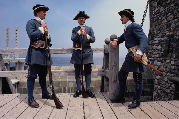 731088 French Guards, Louisbourg, Nova Scotia A4 Photo Print