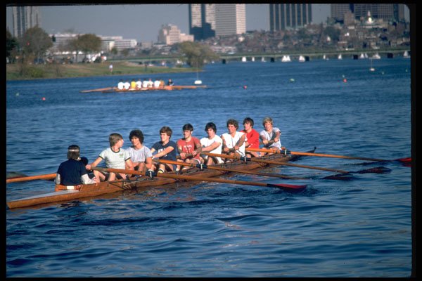 732011 Eight man Rowing Team Practicing For Regatta A4 Photo Print