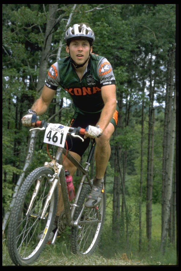 732019 Male Mountain Biker A4 Photo Print