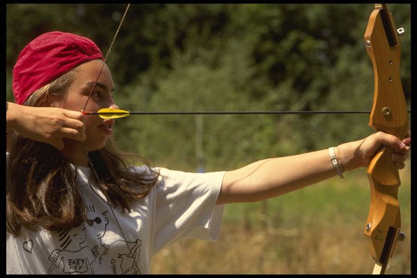 732037 Archery Practice At Summer Camp, Normandy, France A4 Photo Print