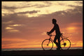 732048 Biker At Sunset A4 Photo Print