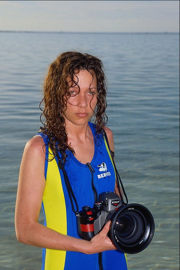 732051 Diver With Camera A4 Photo Print
