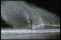 732064 Slalom Waterskier, Silhouetted In Spray A4 Photo Print