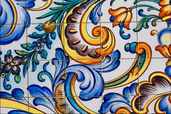 733001 Abstract Border Design, Valencia, Spain A4 Photo Print