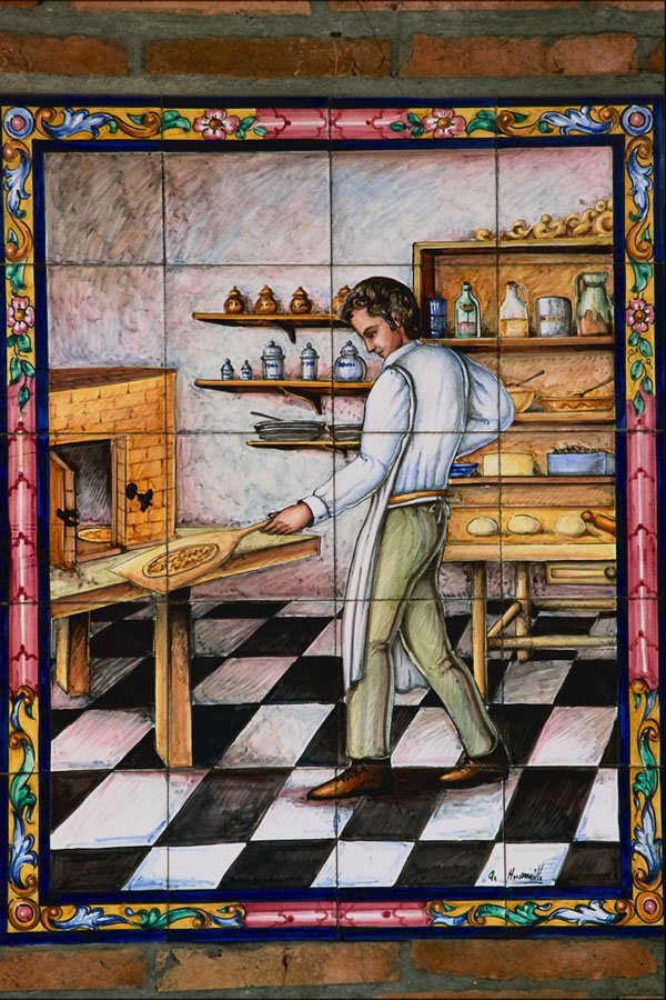 733012 Bakery Scene Tile, Seville, Spain A4 Photo Print