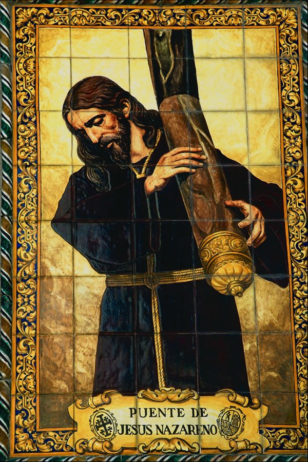 733017 Christ And Cross, Dos Hermanas, Seville, Spain A4 Photo Print