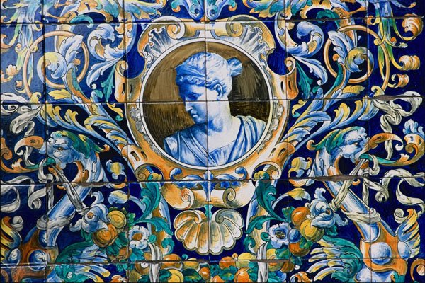 733019 Woman's Head, Cafe Exterior, Triana, Seville, Spain A4 Photo Print