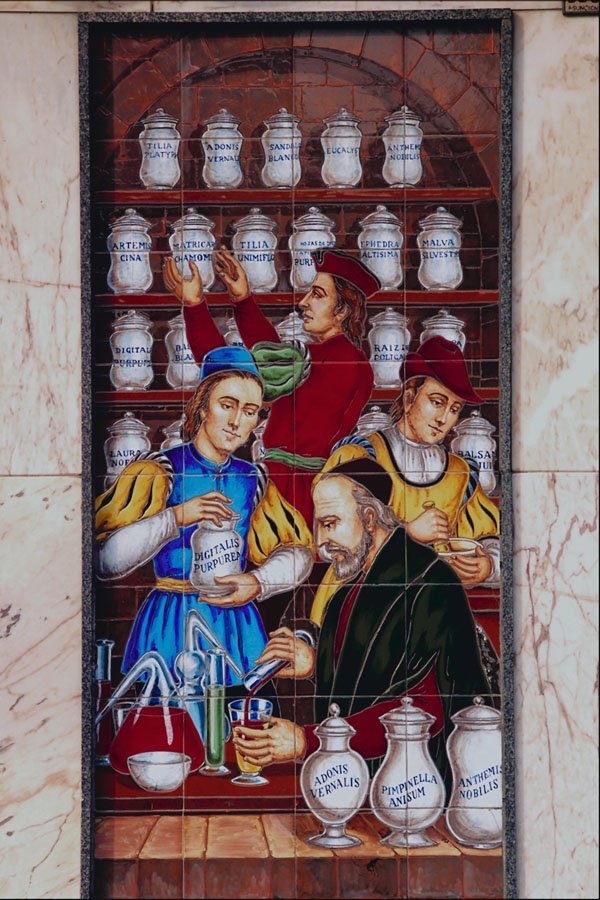 733047 Pharmacy Tile, Seville, Spain A4 Photo Print