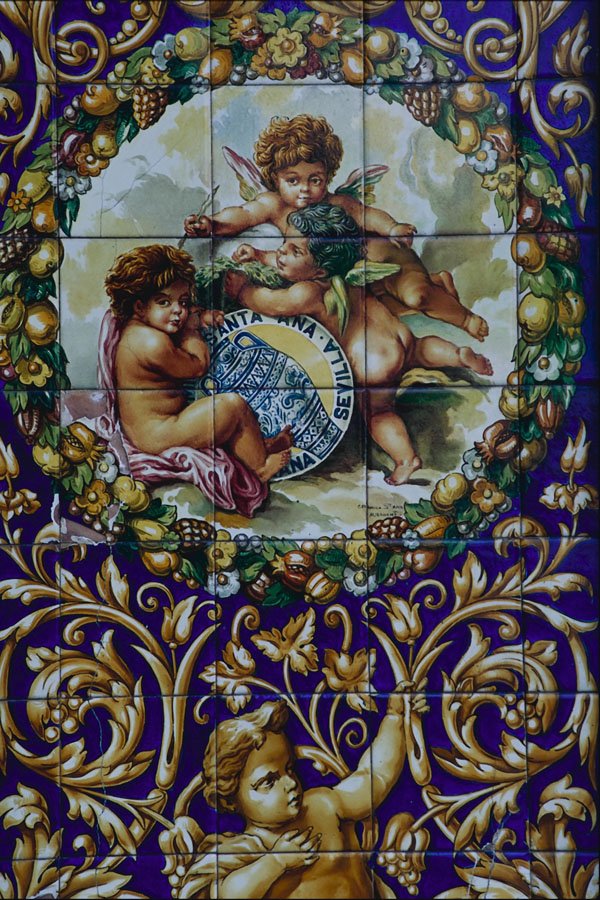 733054 Cherubs With Ceramic Pottery, Triana, Seville, Spain A4 Photo Print