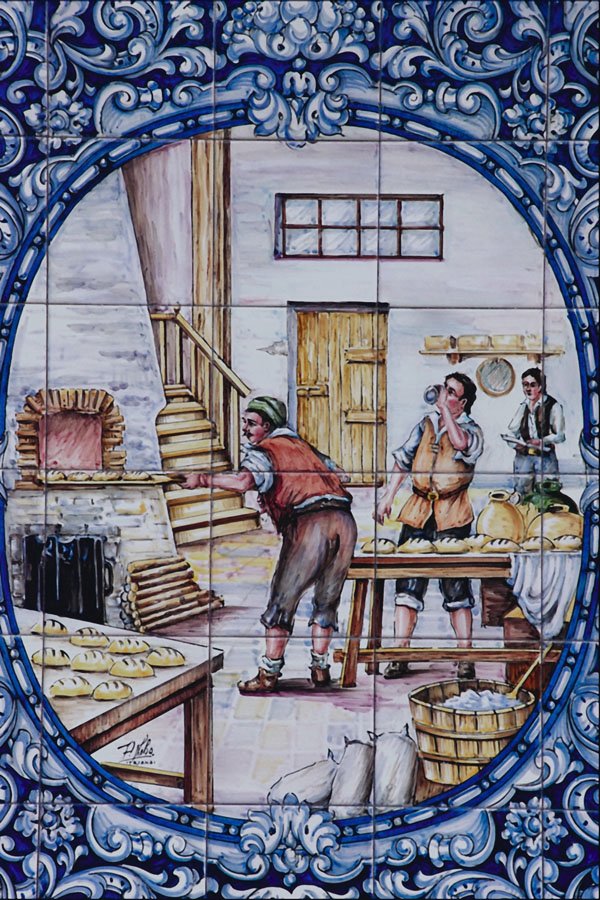 733055 Bakery Scene, Triana, Seville, Spain A4 Photo Print