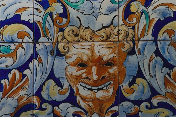 733058 Laughing Head Mask, Triana, Seville, Spain A4 Photo Print