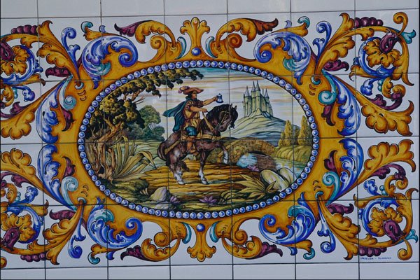 733063 Knight On Horse Holding Tankard, Madrid, Spain A4 Photo Print