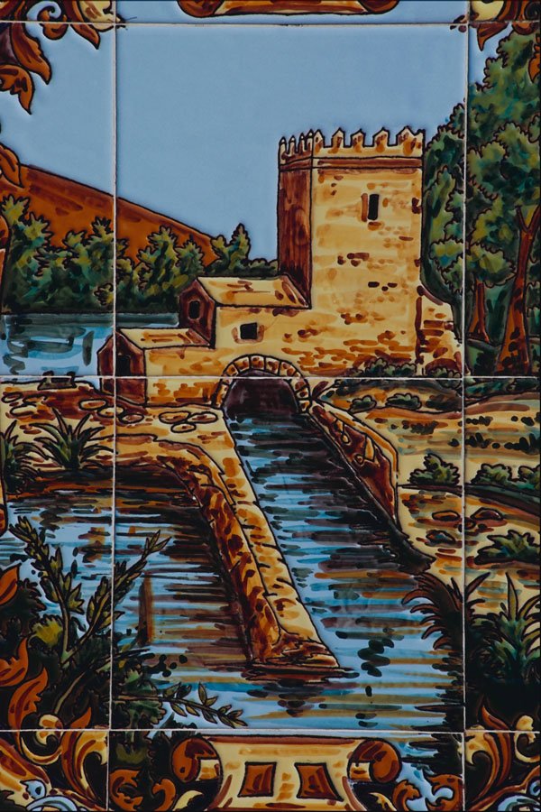 733086 River Scene, Alcala De Guadaira, Seville, Spain A4 Photo Print