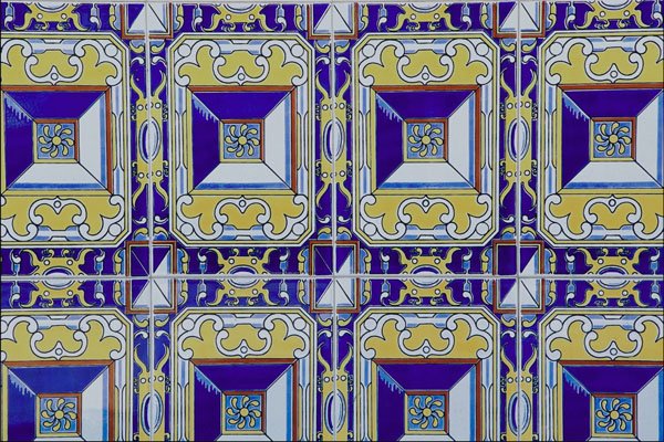733096 Abstract Tile, Malaga, Spain A4 Photo Print