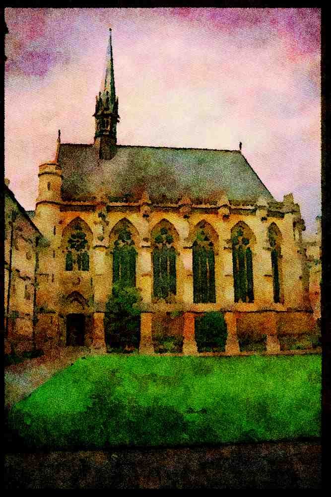 734000 Exeter College Chapel, Built In 1860, Oxford, Great Britain A4 Limited Edition Watercolour Print