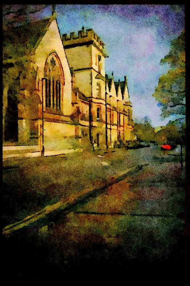 734004 Manchester College Frontage, Founded In 1786, Oxford, Great Britain A4 Limited Edition Watercolour Print
