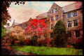 734023 Springtime, Villanova University, Villanova, Pennsylvania, U.S.A. A4 Limited Edition Watercolour Print