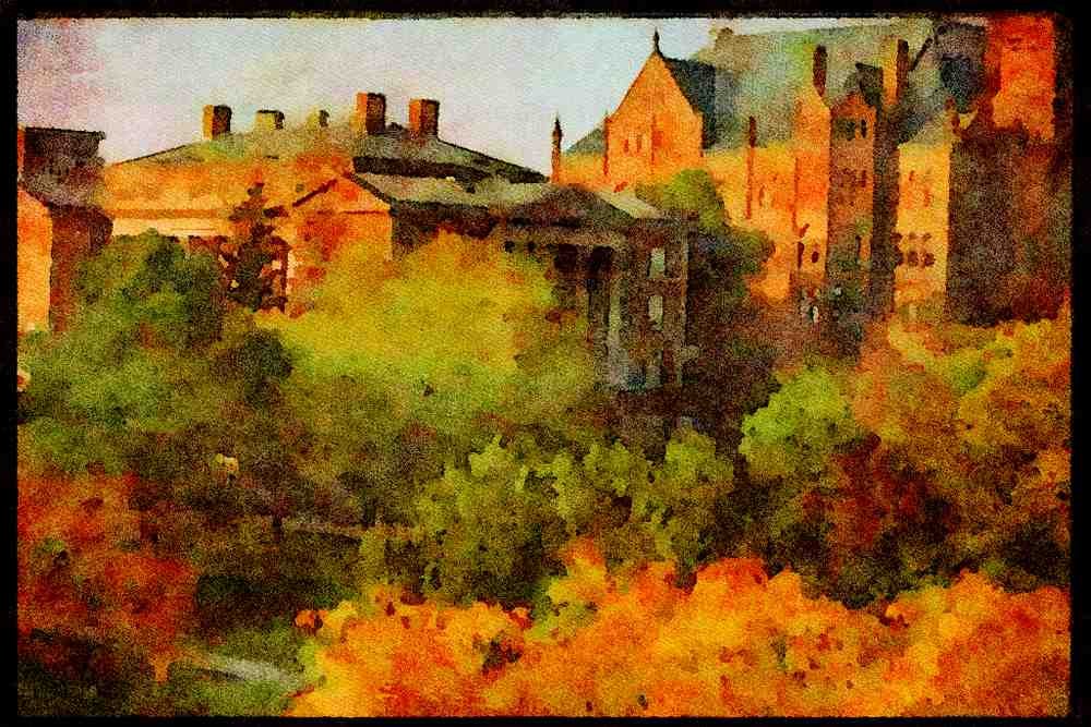 734030 Syracuse University, Syracuse, New York, U.S.A. A4 Limited Edition Watercolour Print
