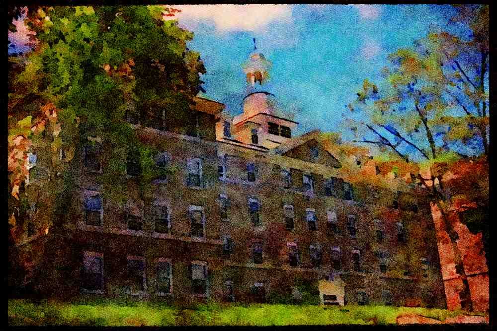 734040 Middlebury College, Middlebury, Vermont, U.S.A. A4 Limited Edition Watercolour Print