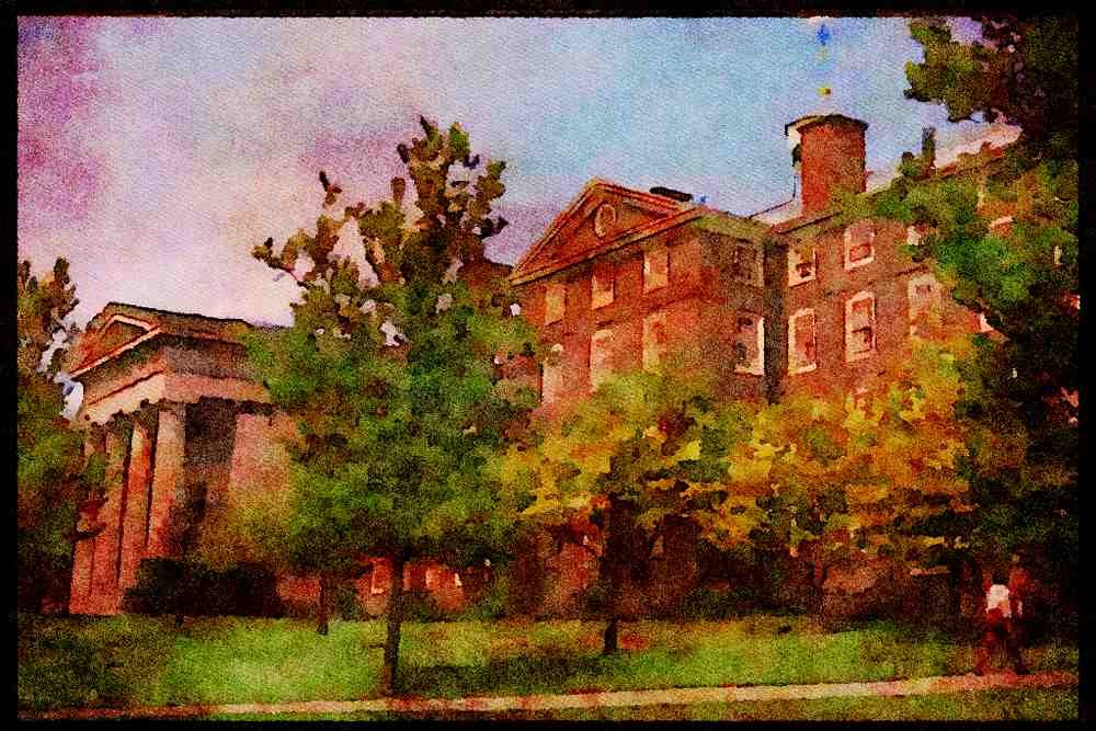734046 Brown University, Providence, Rhode Island, U.S.A. A4 Limited Edition Watercolour Print