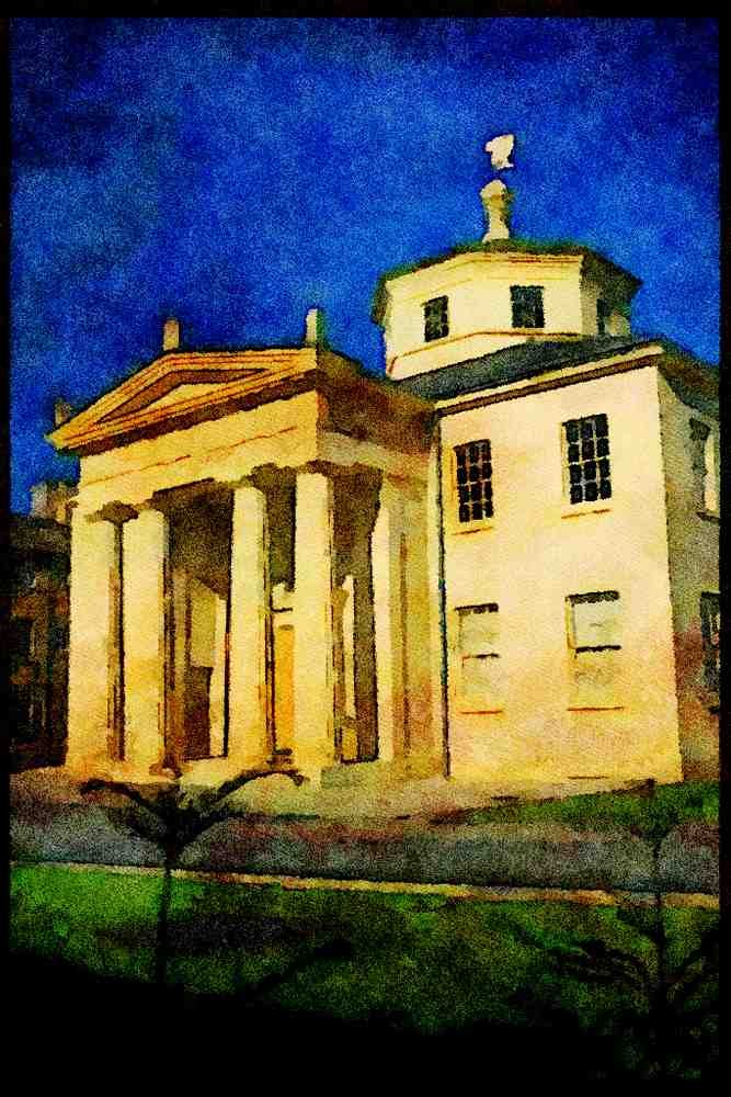 734056 Library, Downing College, Cambridge, United Kingdom A4 Limited Edition Watercolour Print