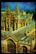 734060 College In Oxford, Great Britain A4 Limited Edition Watercolour Print