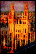 734064 All Souls College, Oxford, Great Britain A4 Limited Edition Watercolour Print