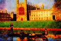 734072 Cambridge King's College And Chapel, United Kingdom A4 Limited Edition Watercolour Print