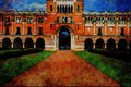 734081 Rice University Entrance, Southern Texas, U.S.A. A4 Limited Edition Watercolour Print