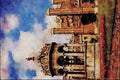 734095 Gateway And Fountain, St. John's College, Cambridge, United Kingdom A4 Limited Edition Watercolour Print