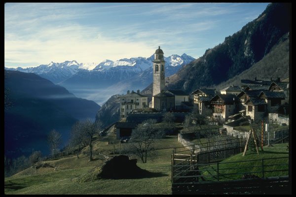 735030 Soglio Village, Switzerland A4 Photo Print