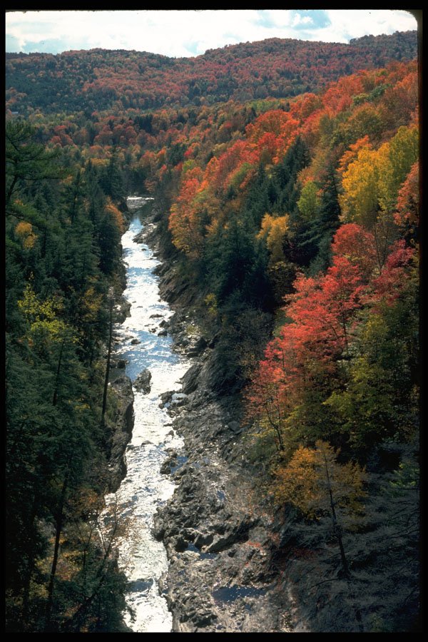 735041 Fall Foliage At Queechee Gorge, Queechee, Vermont, U.S.A. A4 Photo Print