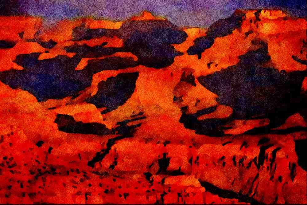 736013 Mather Point, Grand Canyon A4 Limited Edition Watercolour Print
