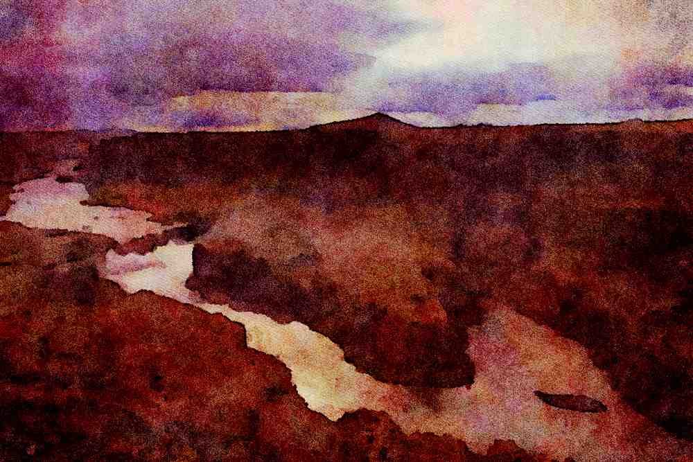 736014 Iceland At Dawn A4 Limited Edition Watercolour Print