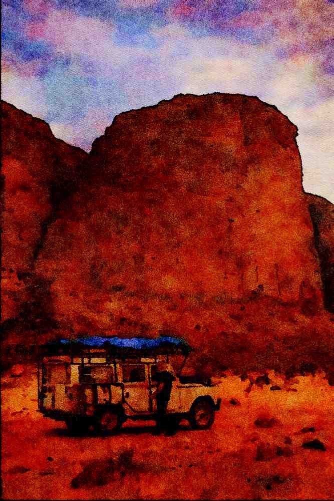 736020 Hambori Mountains, Mali A4 Limited Edition Watercolour Print