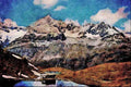 736021 Chapel At Schwarzee And Zinal Rothorn, Switzerland A4 Limited Edition Watercolour Print