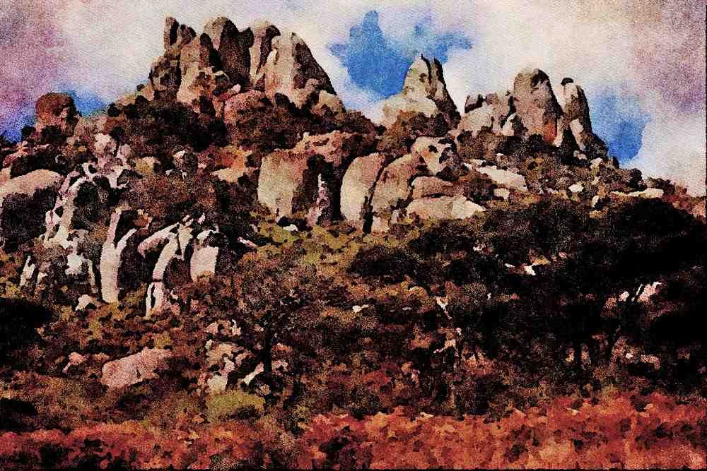 736033 Eastern Highlands, Zimbabwe A4 Limited Edition Watercolour Print