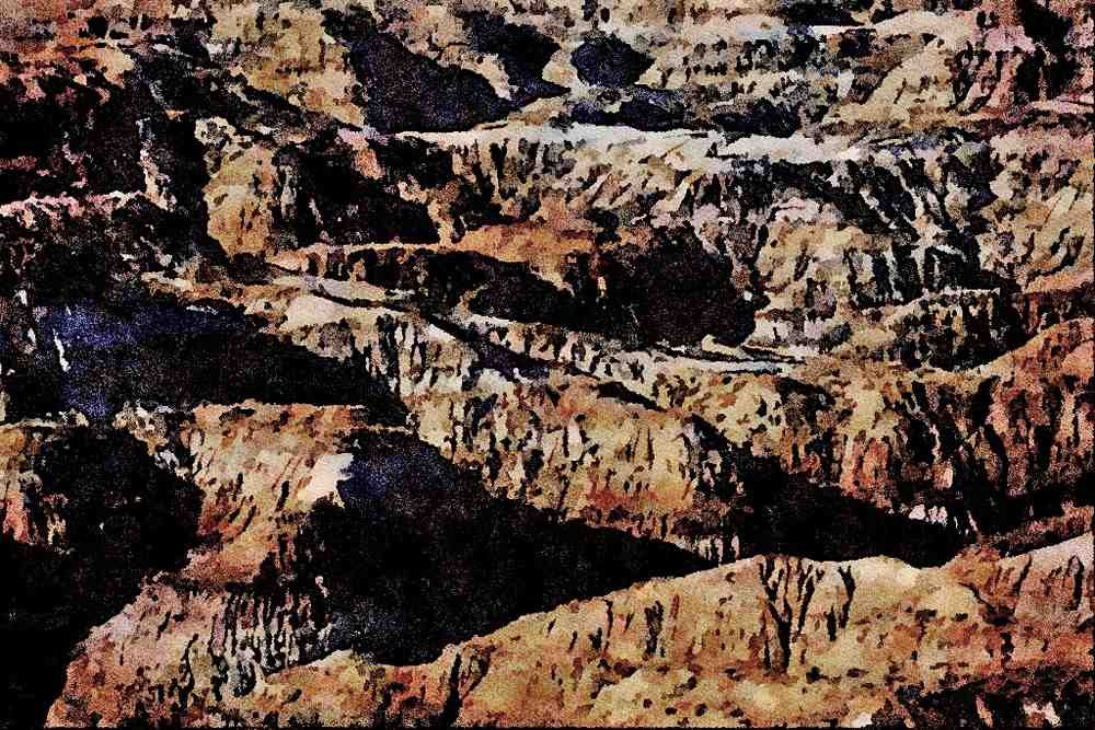 736037 Badlands A4 Limited Edition Watercolour Print