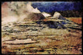 736053 Volcanic Land, Upper Geyser Basin, Yellowstone National Park, U.S.A. A4 Limited Edition Watercolour Print