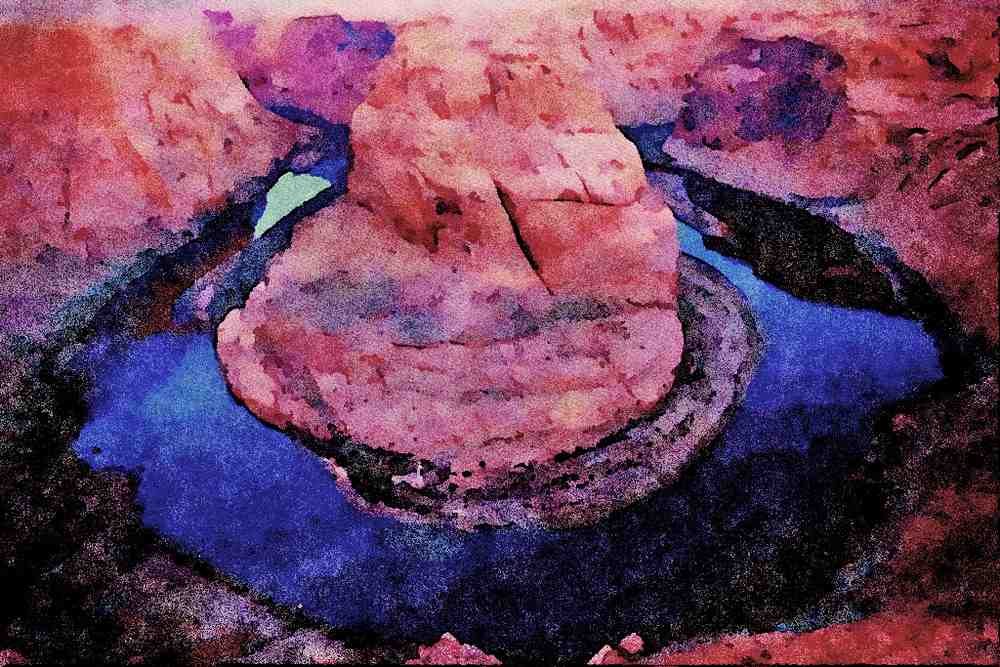736066 Colorado River, Page, Arizona, U.S.A. A4 Limited Edition Watercolour Print