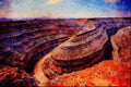 736082 Goosenecks State Park, Utah, U.S.A. A4 Limited Edition Watercolour Print