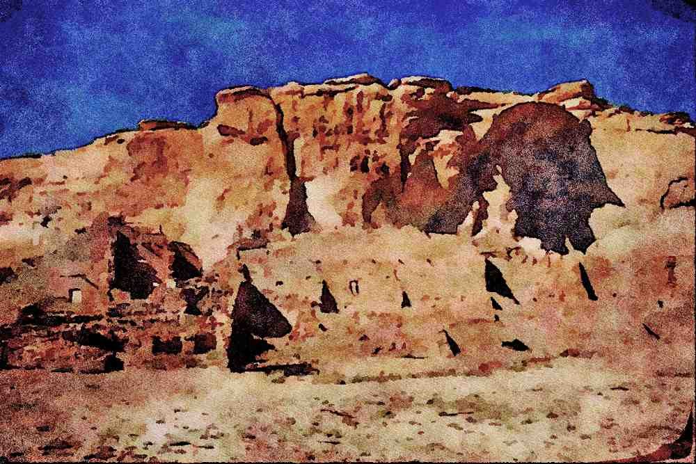 736084 Canyon De Chelly, Arizona, U.S.A. A4 Limited Edition Watercolour Print