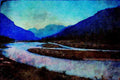 736085 Athabasca River, Icefield Parkway, Alberta, Canada A4 Limited Edition Watercolour Print