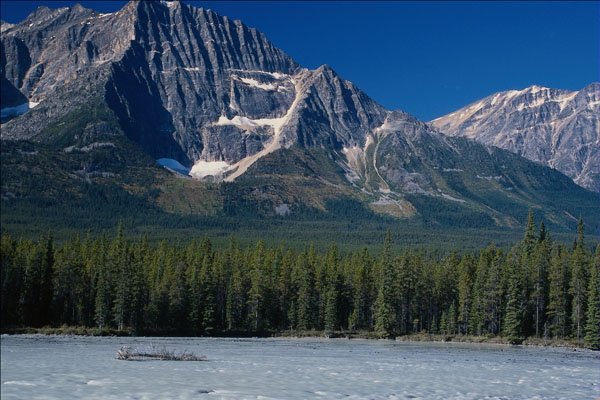 736086 Athabasca River, Icefield Parkway, Alberta, Canada A4 Photo Print